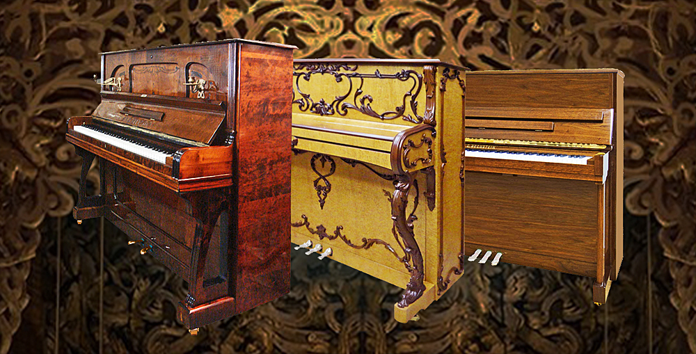 Коричневые фортепиано (пианино)