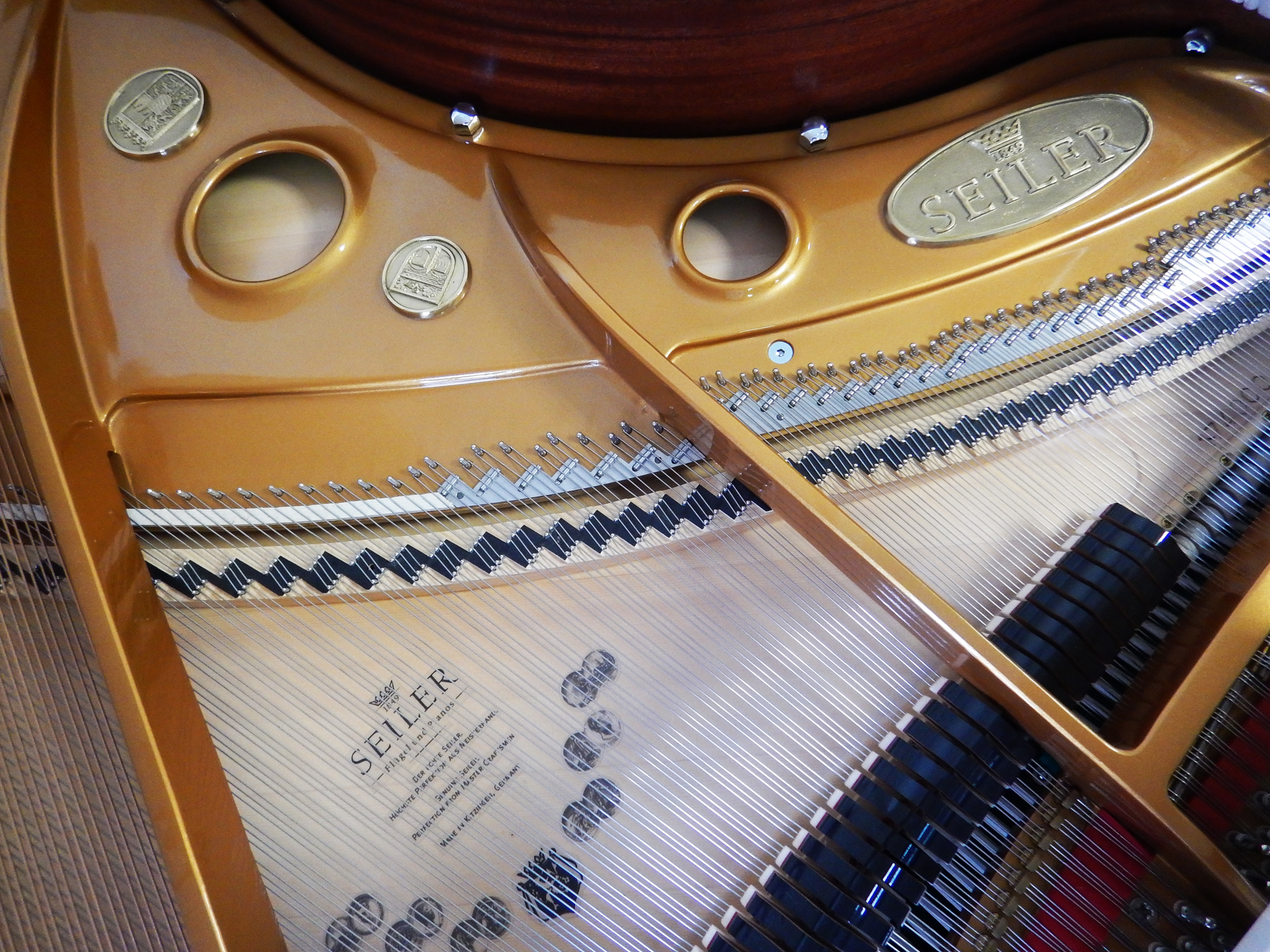 Дека, струны, рама, клеймо